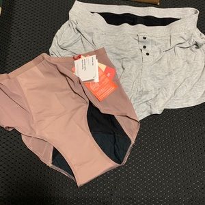 Thinx period panty and sleep short -NEW NEVER WORN